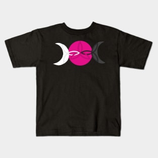 Triple Moon Triple Triquetra Kids T-Shirt